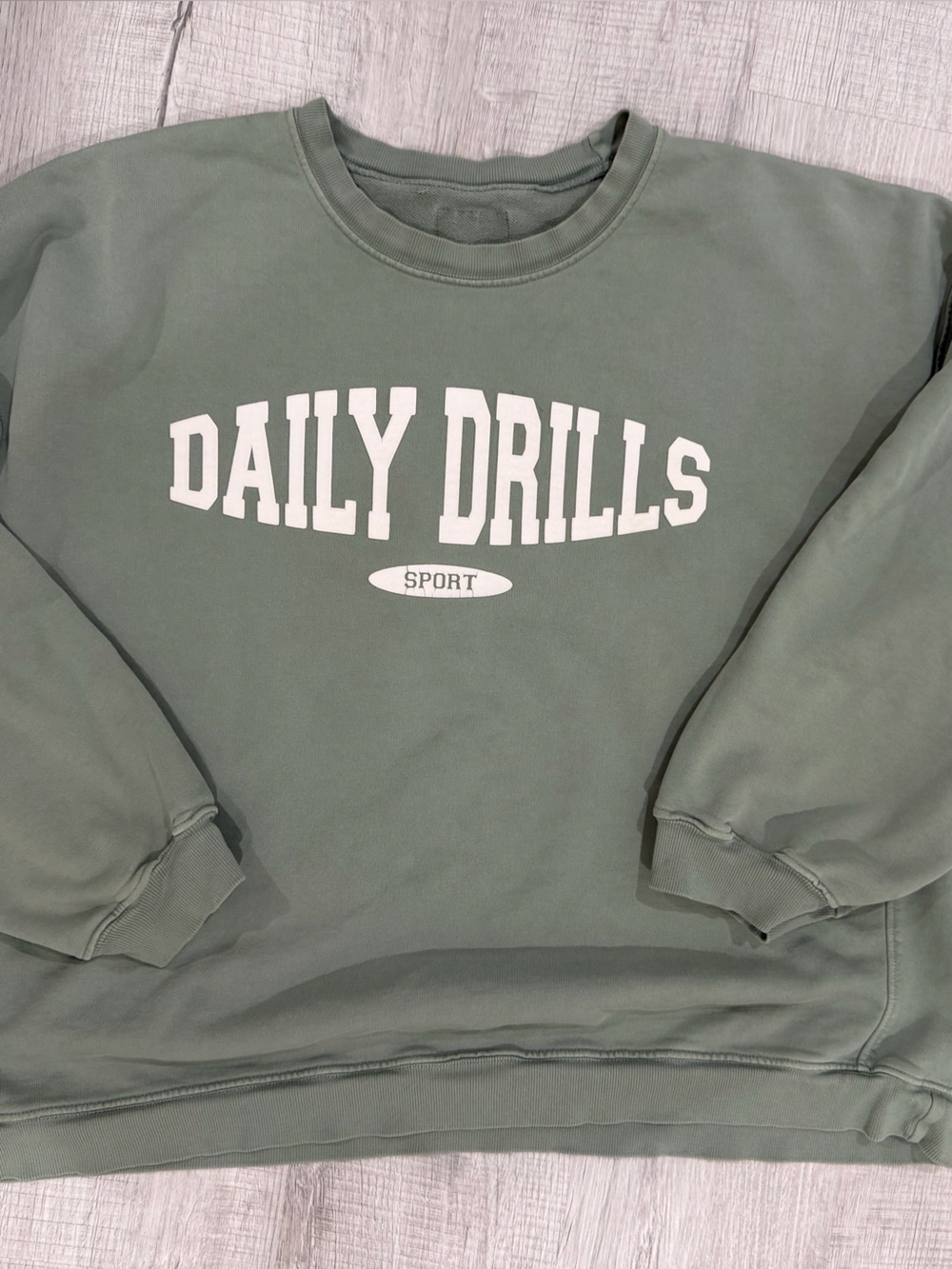 Kids Green "Daily Drills" Sweatshirt - Casual Crewneck